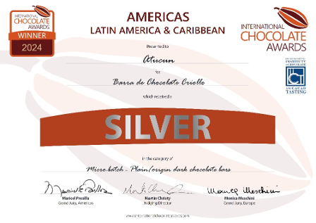 International Chocolate Awards 2024 Americas Latin America & Caribbean Silver - Music Batch Plum/Raisin Dark Chocolate - Barra de Chocolate Criollo